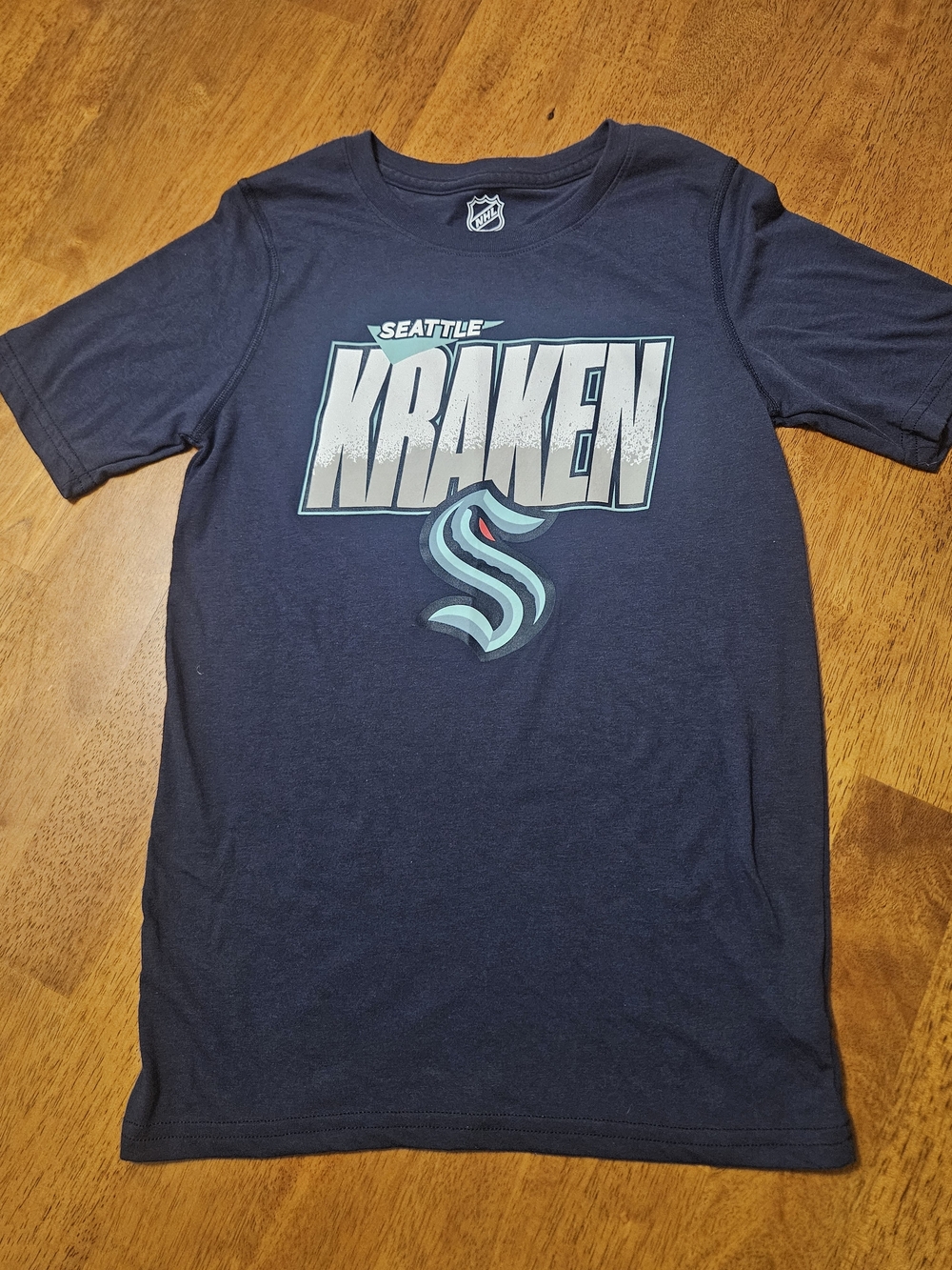 Kids Seattle Kraken Navy NHL Logo Tee